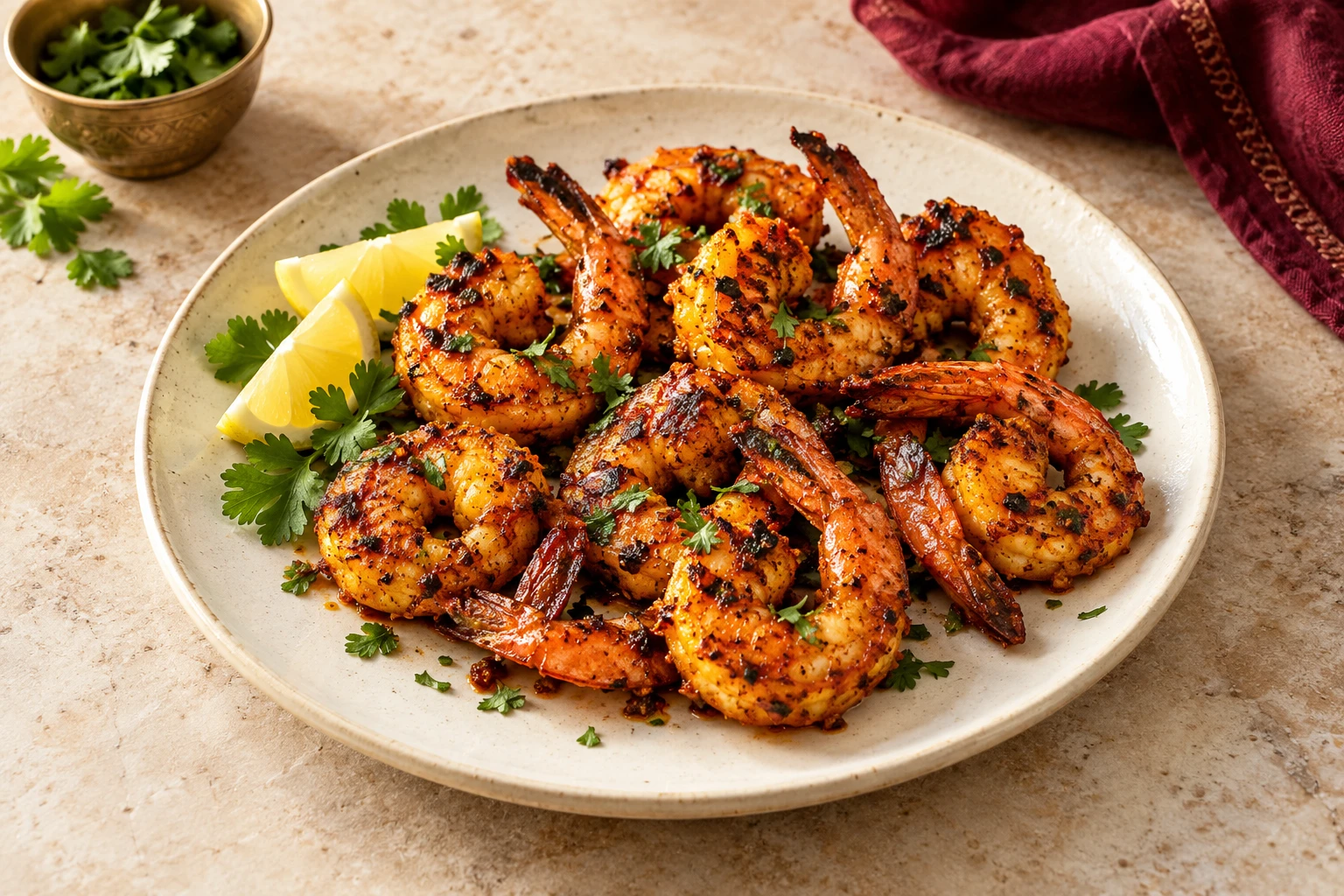 Grilled Masala Prawns